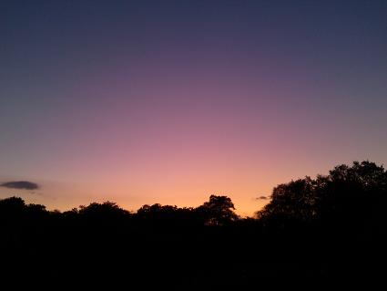 Sunset over my field - 16 September 2009